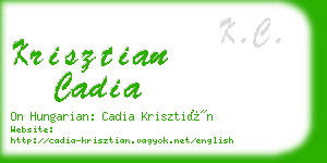 krisztian cadia business card